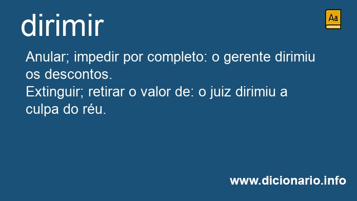 Significado de dirimes