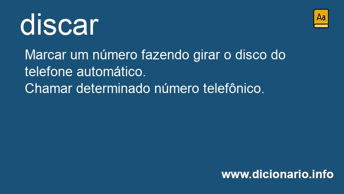 Significado de discam