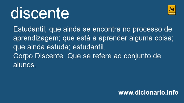 Significado de discente