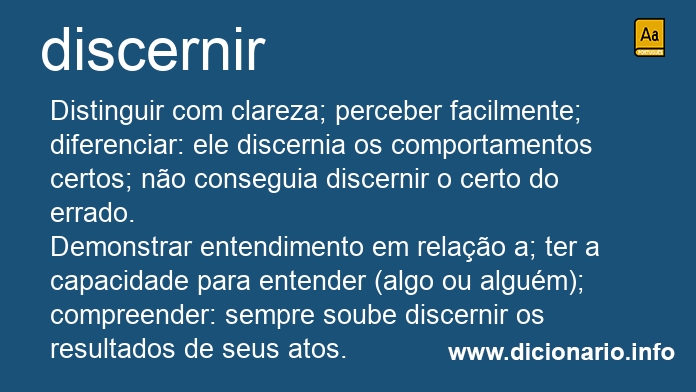 Significado de discerne