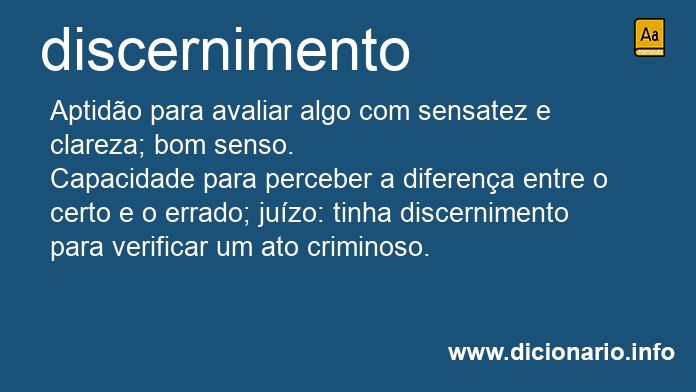 Significado de discernimentos