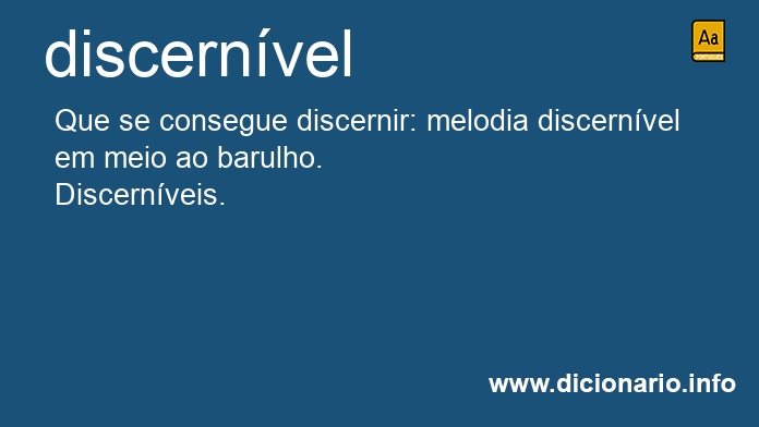 Significado de discernveis