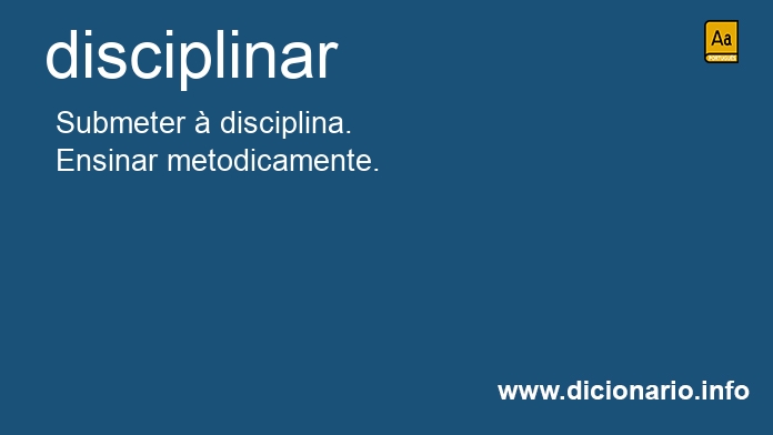 Significado de disciplinava