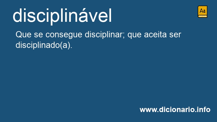 Significado de disciplinvel