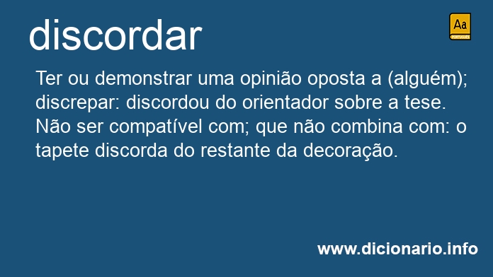 Significado de discordai