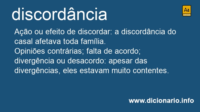 Significado de discordncia