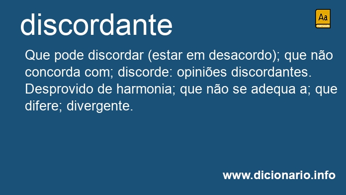 Significado de discordante