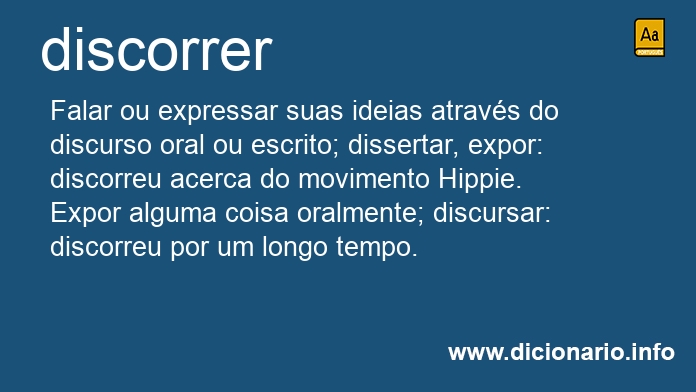 Significado de discorrer