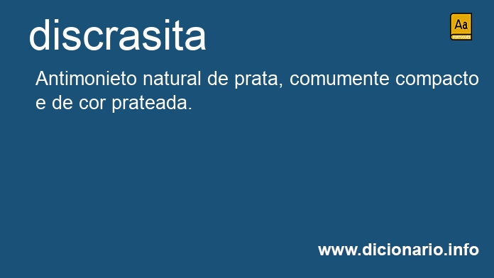 Significado de discrasita