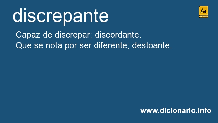 Significado de discrepante