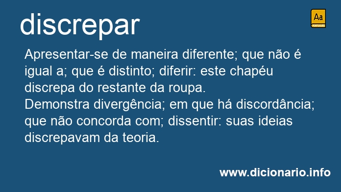 Significado de discrepaste