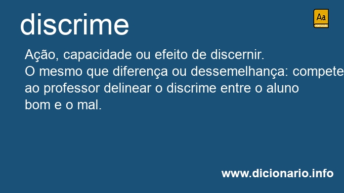 Significado de discrimes