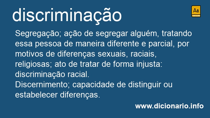 Significado de discriminao