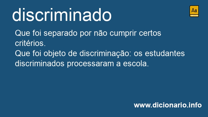 Significado de discriminado