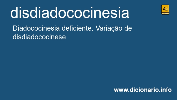 Significado de disdiadococinesia