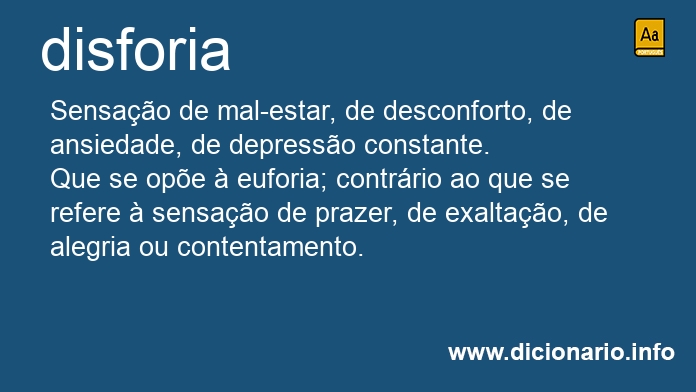 Significado de disforia