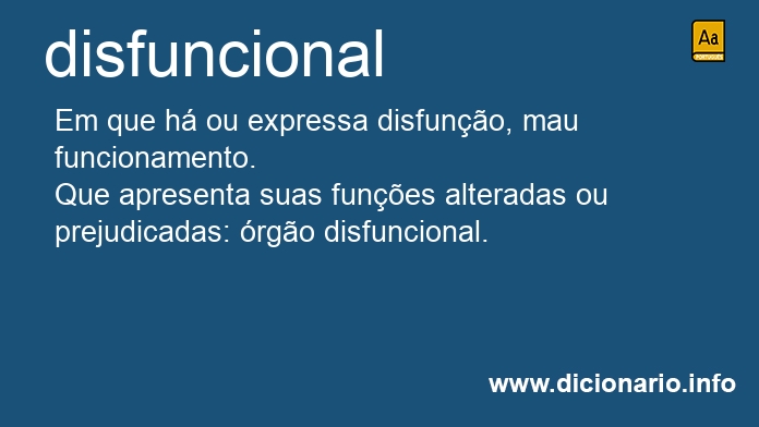 Significado de disfuncional