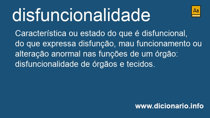Significado de disfuncionalidades