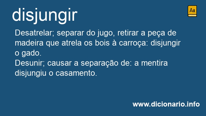 Significado de disjunge