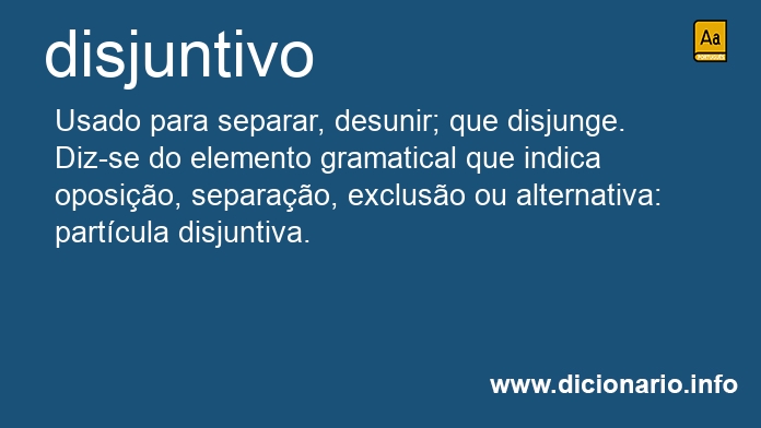 Significado de disjuntiva