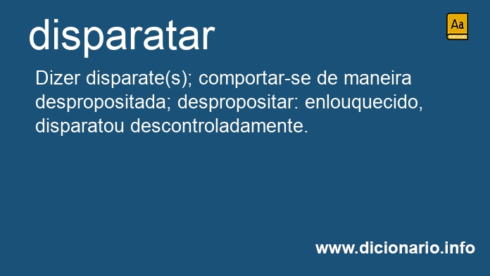Significado de disparatastes