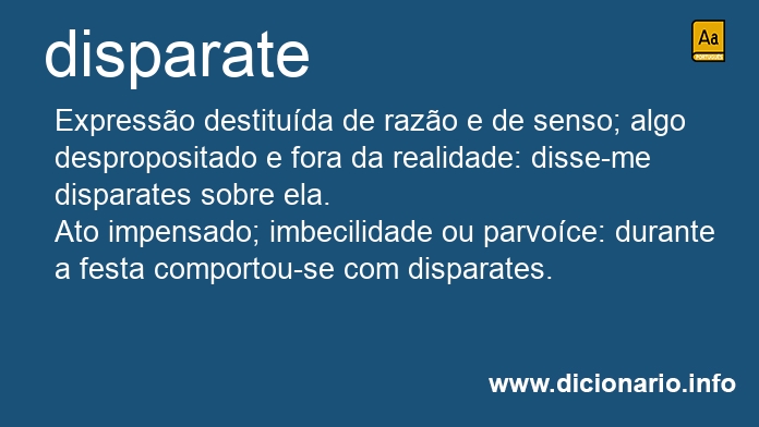 Significado de disparate