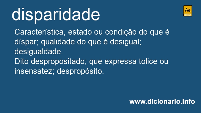 Significado de disparidade