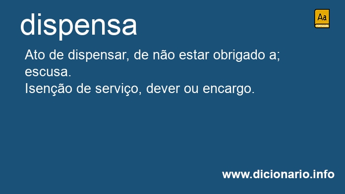 Significado de dispensa