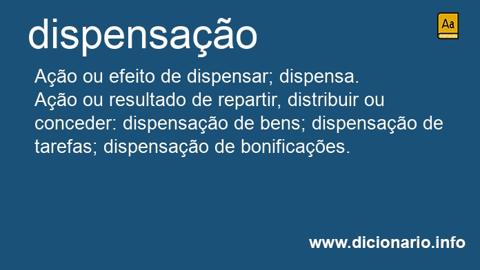 Significado de dispensaes