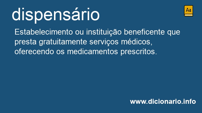 Significado de dispensrio