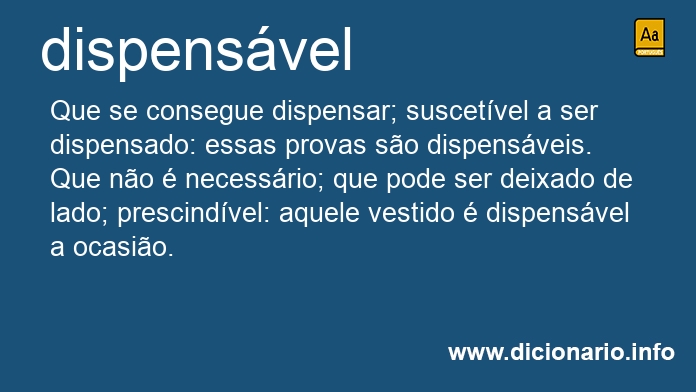 Significado de dispensvel