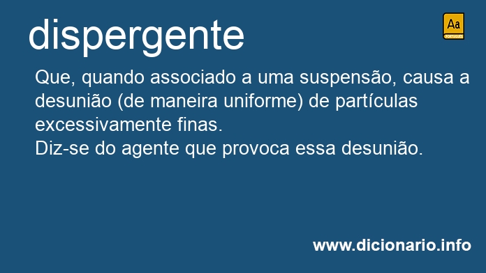 Significado de dispergente