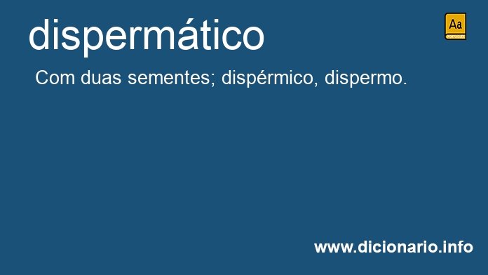 Significado de dispermtico