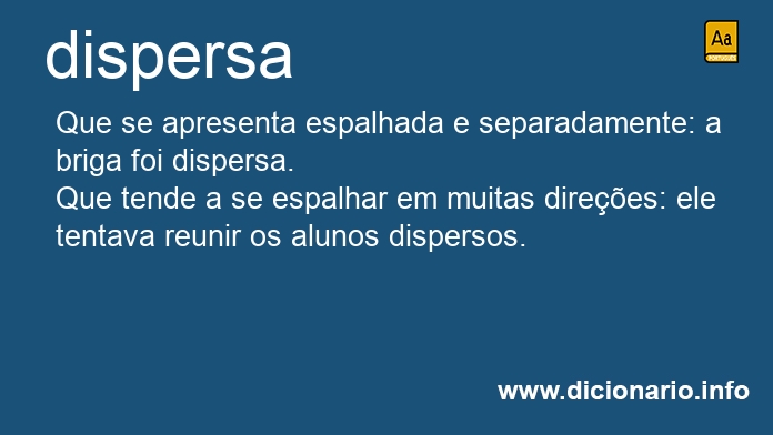 Significado de dispersa