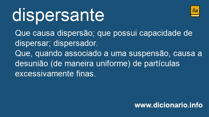 Significado de dispersante