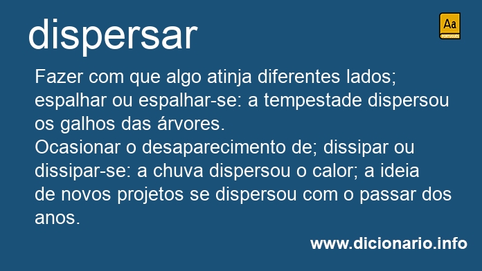 Significado de dispersar