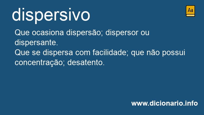 Significado de dispersivo