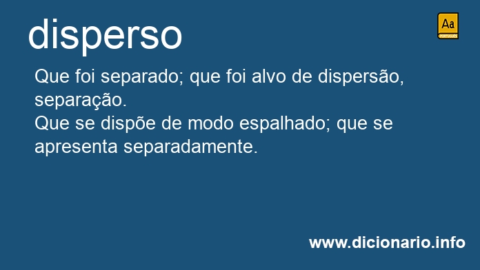Significado de dispersos