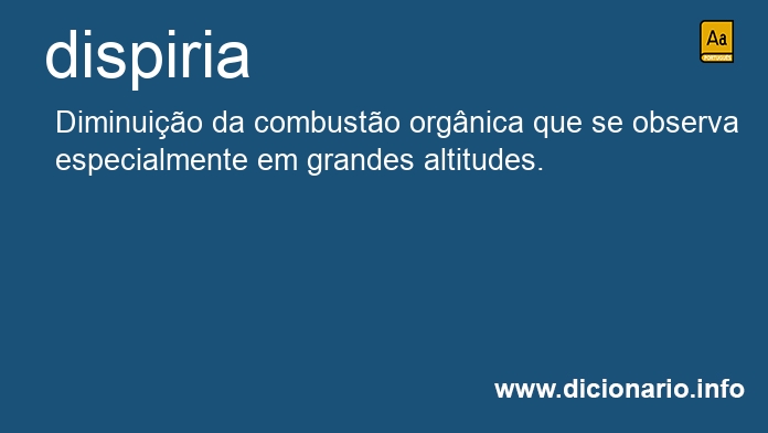 Significado de dispiria