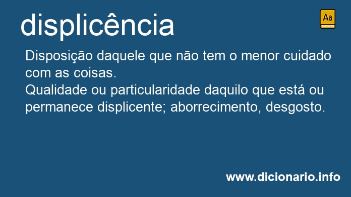 Significado de displicncias