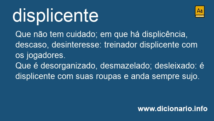 Significado de displicente