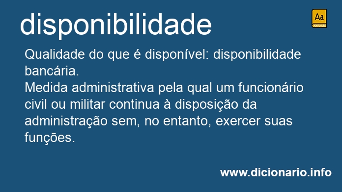 Significado de disponibilidade