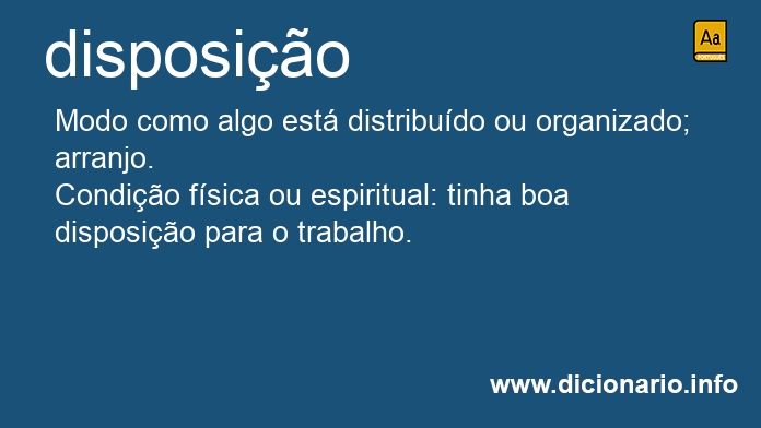 Significado de disposio