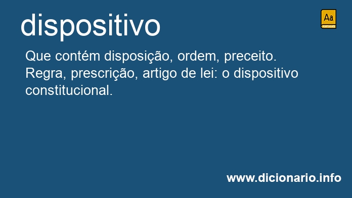 Significado de dispositiva