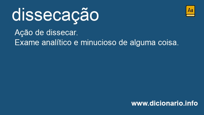 Significado de dissecao