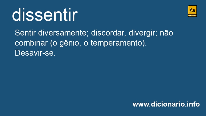 Significado de dissenta