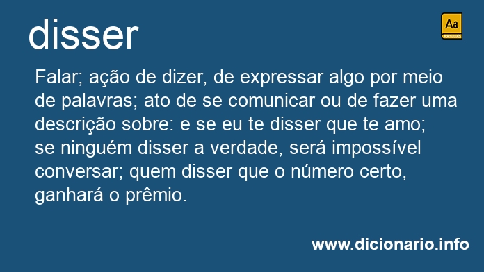 Significado de disser