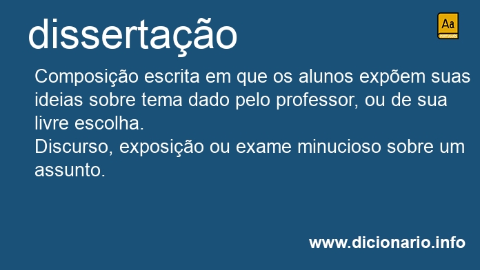 Significado de dissertao