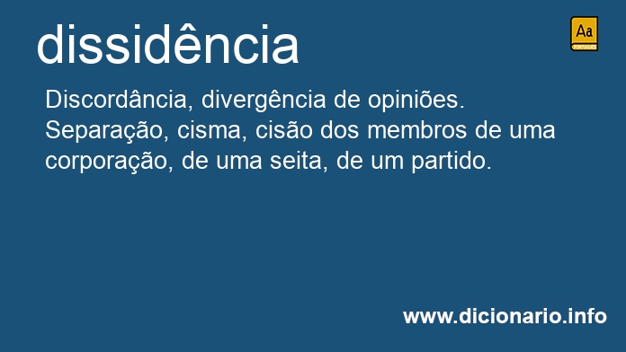 Significado de dissidncia