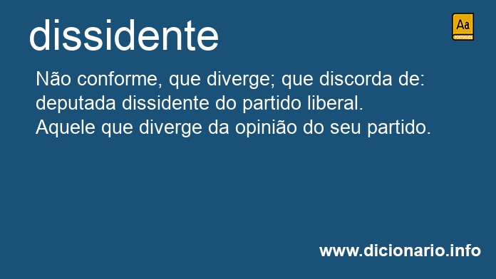 Significado de dissidentes